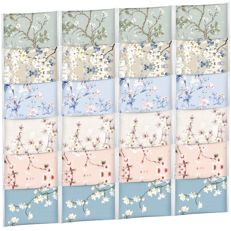 24 Packs Travel Size Tissue Pocket Slim Pack Facial 3 Ply Wallet Size Pocket Tissues for Travel Wedding Party Favors 6 StylesColored Flowers